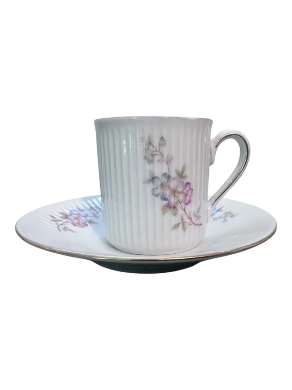 Vintage Verbano Fine China Japan Tea Cup Saucer Creamer Covered Sugar Bowl Flora